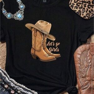 Round neck “Let’s Go Girls” Cowgirl Tee